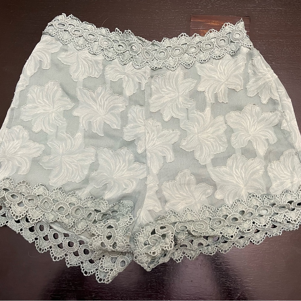Green Lace going out shorts from Franchesca’s